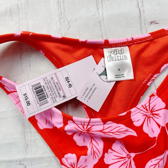 Wild fable NWT extra cheeky low rise tropical print bikini bottom - Picture 8 of 9